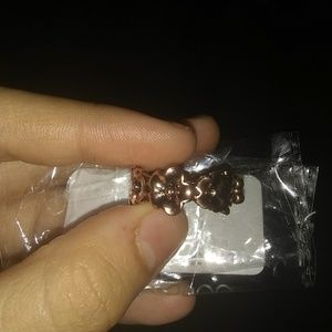 Copper gold flower ring